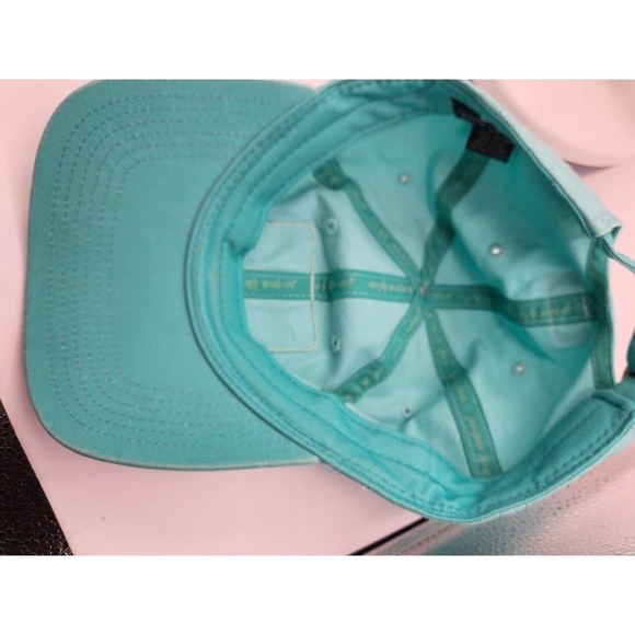 Simply Southern Aqua Blue Baseball Hat USA Flag Turtle Adjustable - Picture 9 of 10